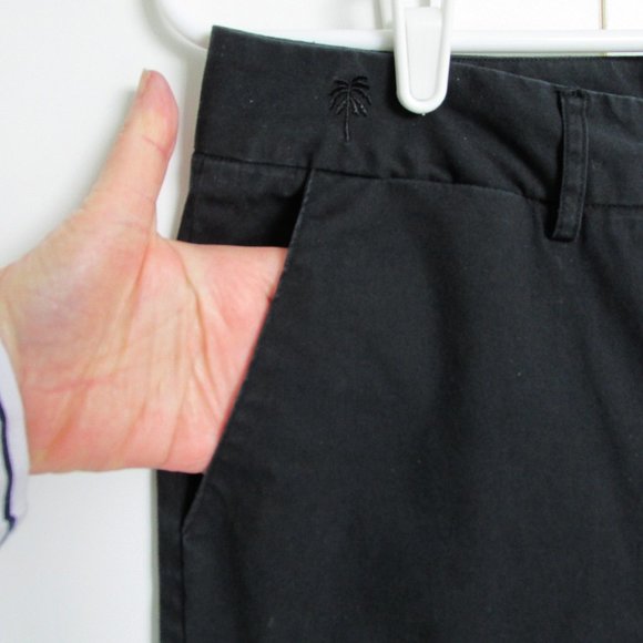 Lilly Pulitzer White Label Vintage Black Cotton Straight-Leg Mid-Rise Pants SZ 8 - Picture 2 of 8
